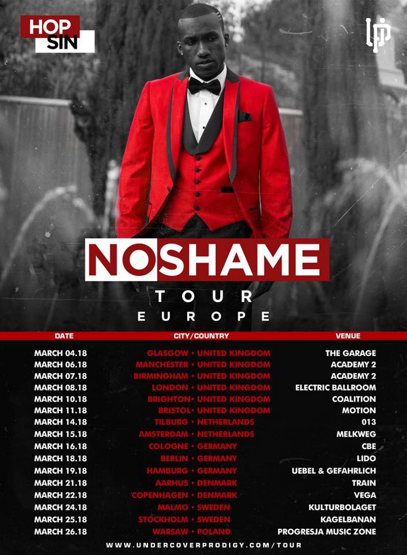 Hopsin No Shame Europe Tour Dates 2018